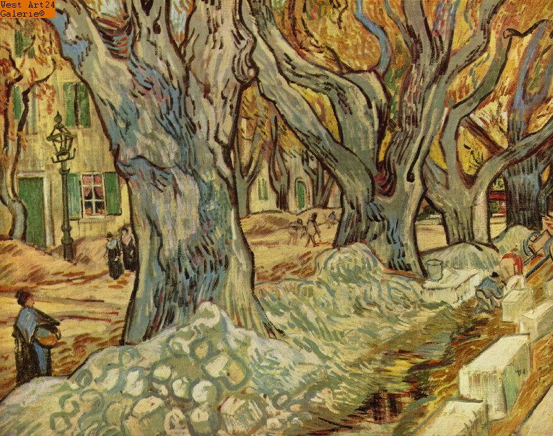 Die Straßenarbeiter nach van Gogh Gemäldeimitation